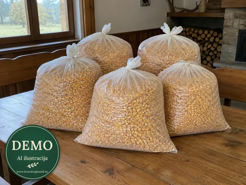 Kukuruz za prihranu 25 kg — odlično očuvano