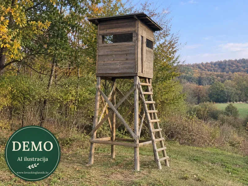 Drvena zatvorena čeka Hrast — odlično očuvano